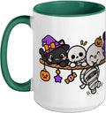 Kawaii Halloween Characters Spooky Cute Design Ceramic Mug