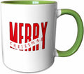 Merry Christmas Typography Ceramic Mug