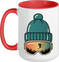 Ski Beanie Goggles Winter Skiing Vacation Mountain Resort Ceramic Mug