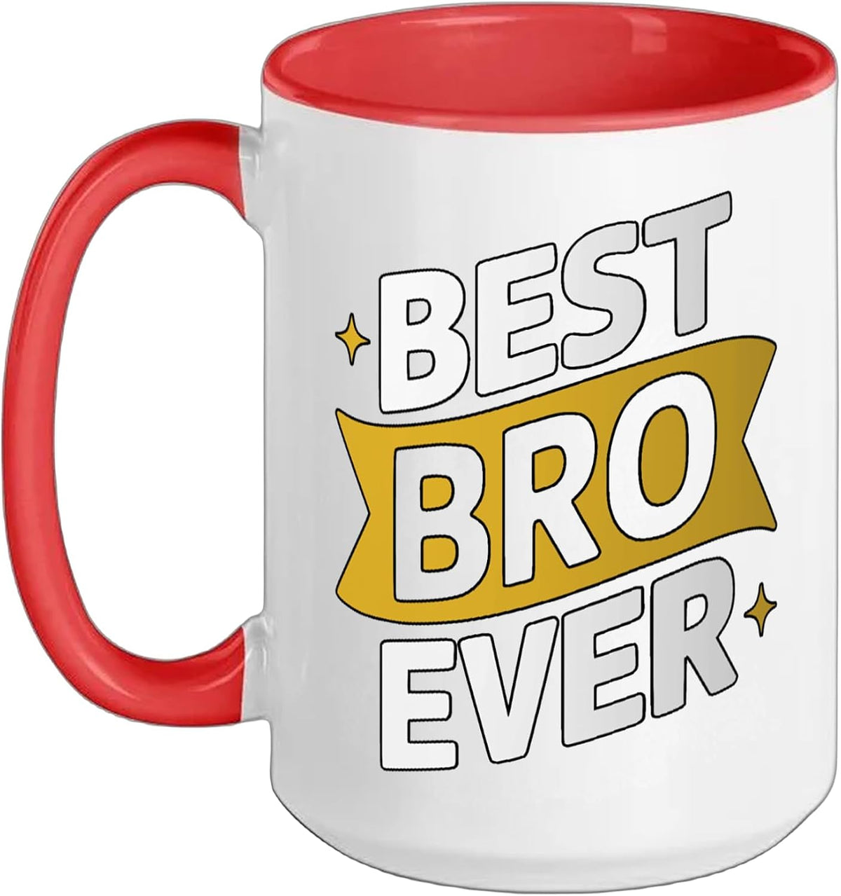 Best Bro Ever Bold Ribbon Ceramic Mug