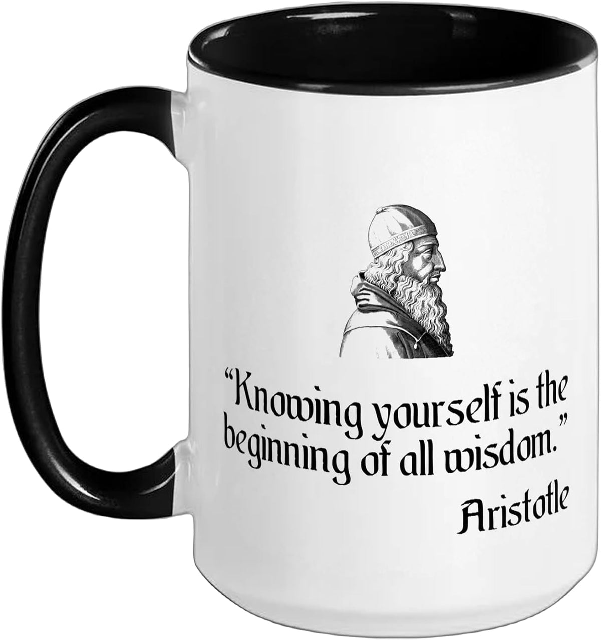 Aristotle Quote On Knowing Yourself Wisdom Ceramic Mug
