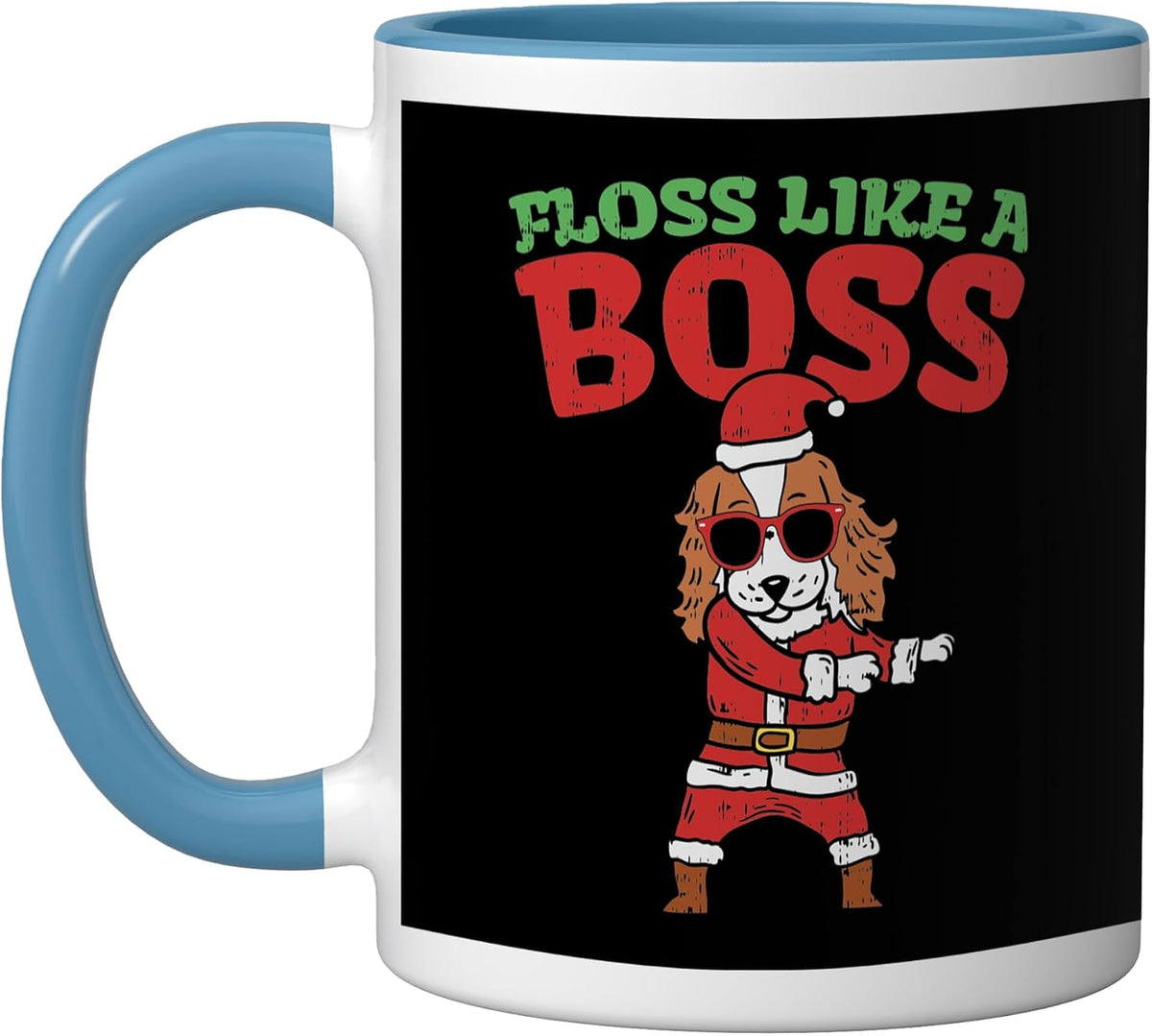 Floss Like a Boss Cavalier Christmas Ceramic Mug