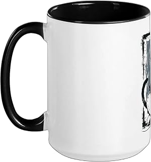 Black Cat Playing Electric Guitar Punk Rock Music Ceramic Mug