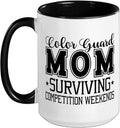 Color Guard Mom Surviving Competition Weekends Ceramic Mug