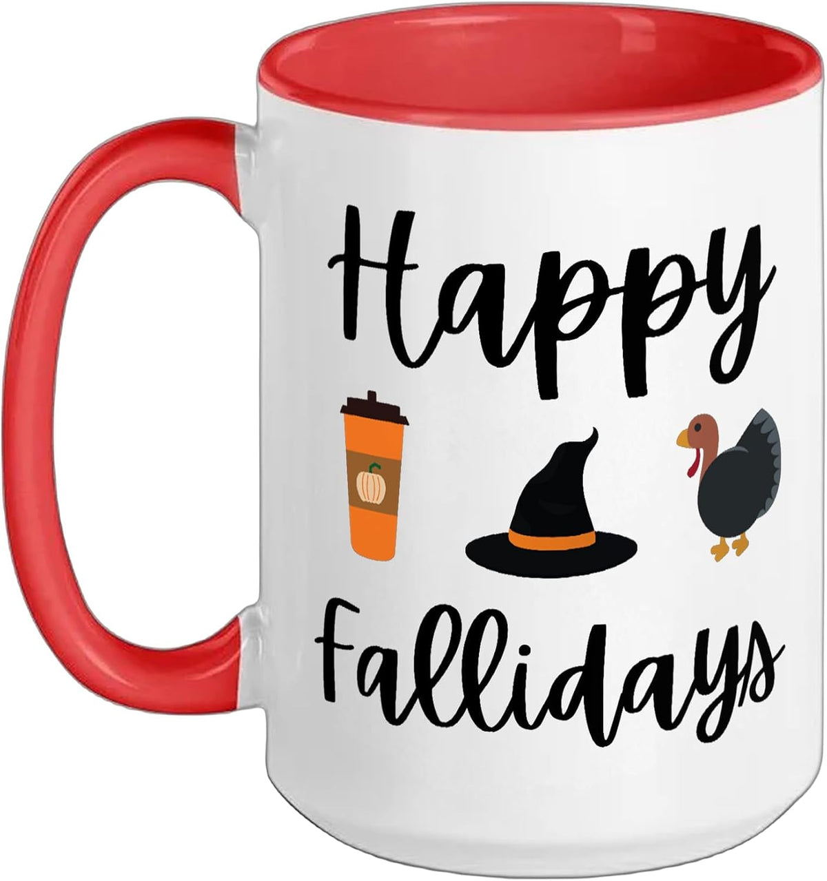 Fall Season Happy Fallidays Thanksgiving Halloween Ceramic Mug