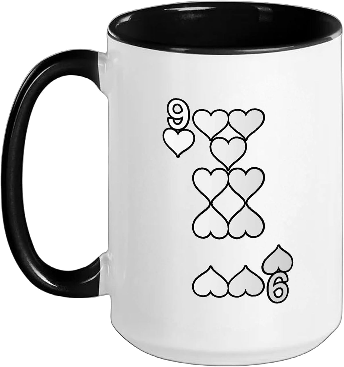 Hearts Playing Card Halloween Costume Dark Ceramic Mug