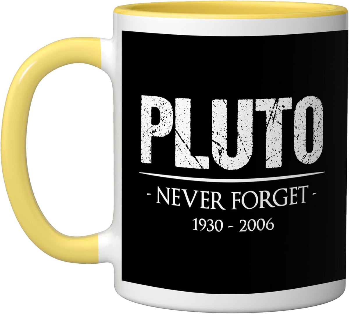 Pluto Never Forget Planet Tribute Ceramic Mug