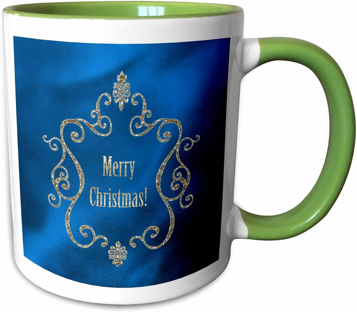 Gold Jewel Look Frame Merry Christmas Ceramic Mug