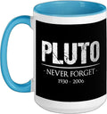 Pluto Never Forget 1930 2006 Space Astronomy Nerd Ceramic Mug
