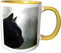 Black Cat Profile Ceramic Mug