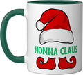 Nonna Claus Santa Hat Elf Boots Grandma Christmas Ceramic Mug