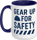 Gear Safety Year Motivational Safety Awareness Dark Ceramic Mug