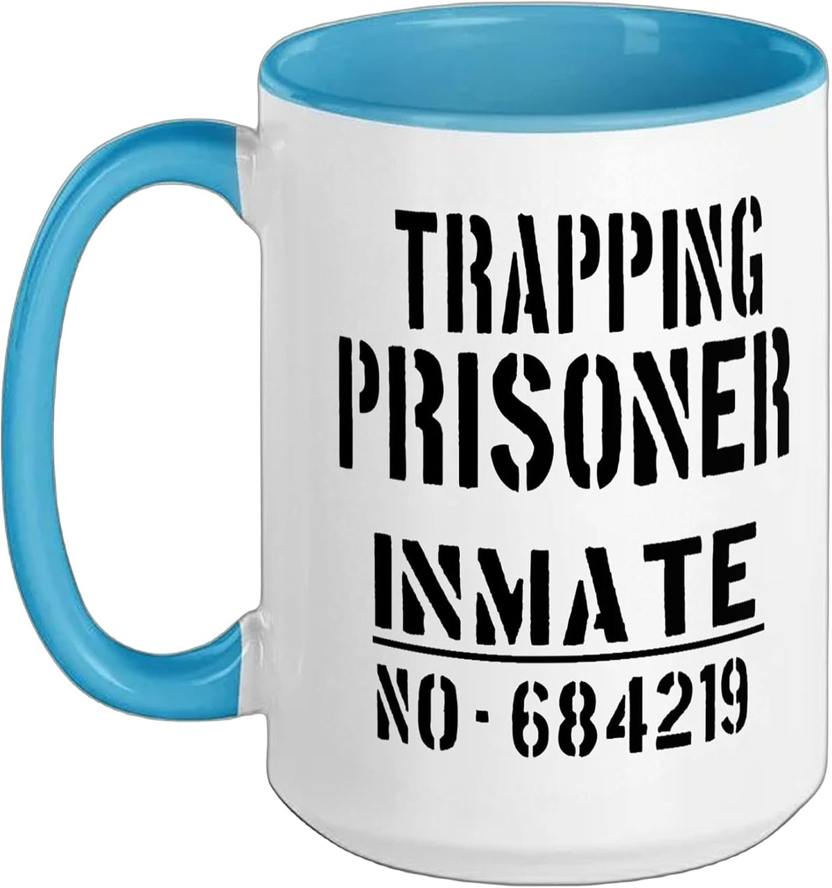 Trapping Prisoner Halloween Costume Funny Inmate Fisherma Ceramic Mug