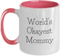 'World's Okayest Mommy' Christmas Ceramic Mug
