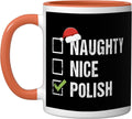 Naughty Nice Polish Santa Poland Christmas Ceramic Mug
