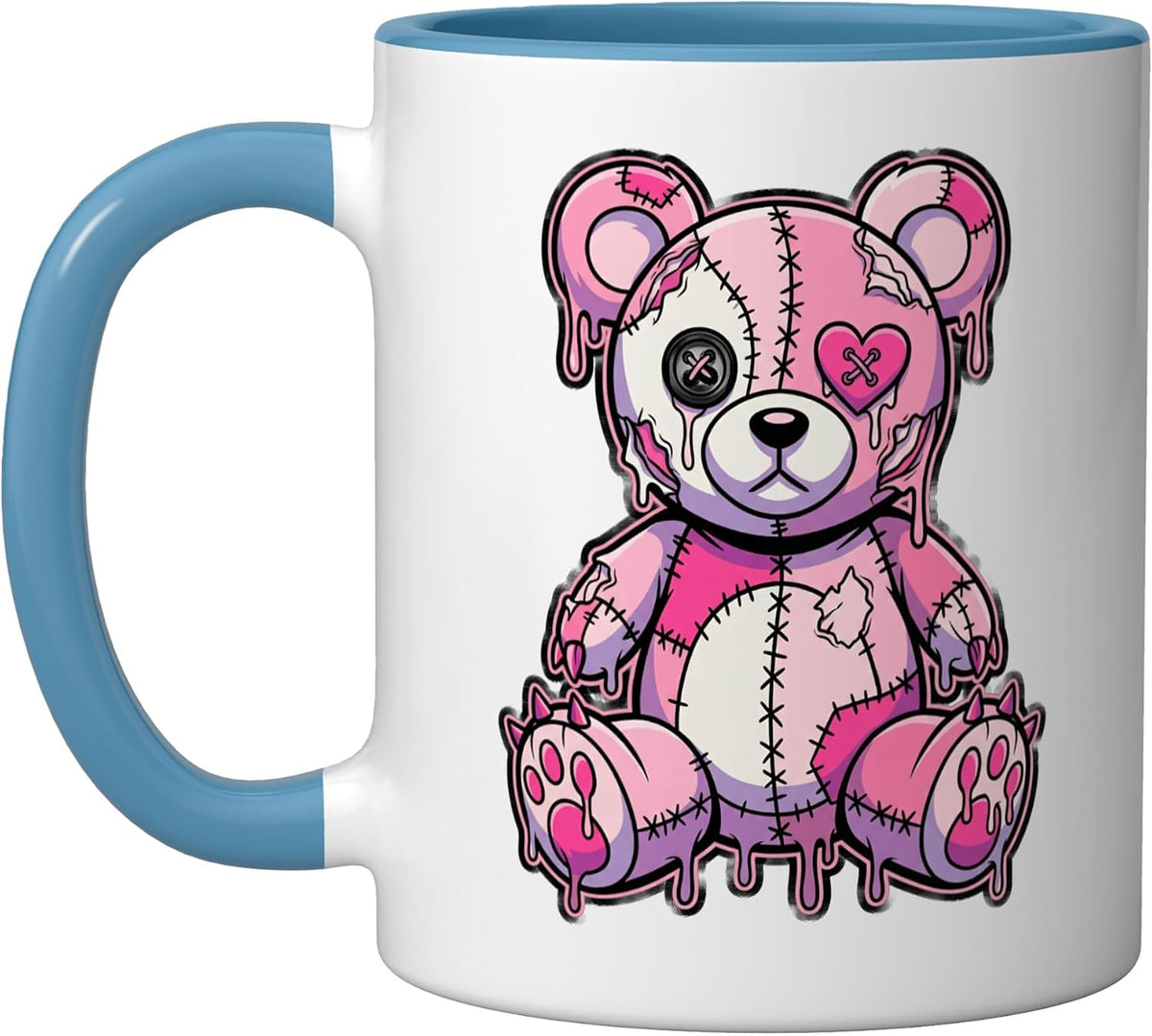 Pastel Goth Creepy Cute Melting Plushie Halloween Ceramic Mug
