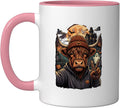 Halloween Highland Cow Pumpkin Spooky Season Costume Ceramic Mug