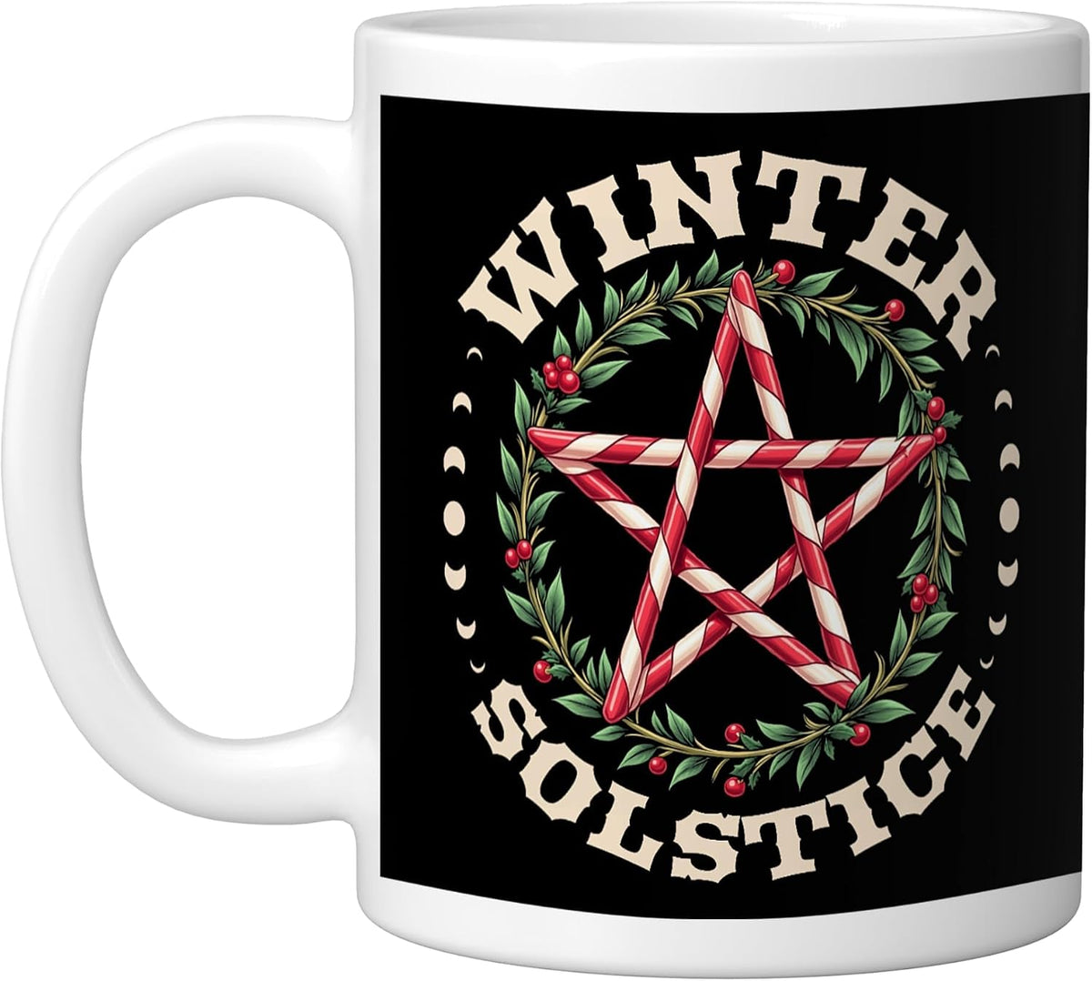 Winter Solstice Yule Pagan Wiccan Christmas Ceramic Mug