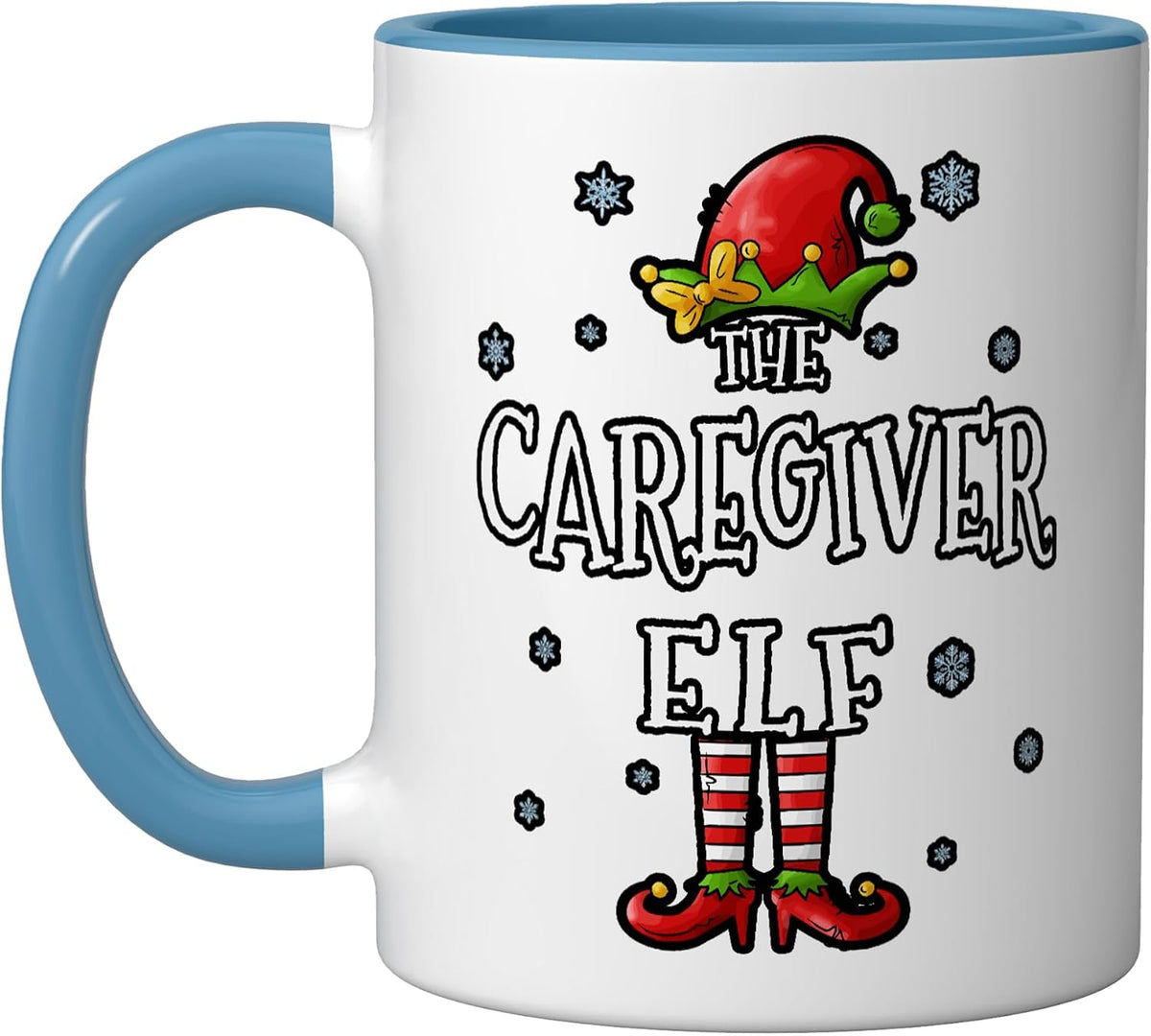 Caregiver Elf Squad Funny Christmas Ceramic Mug