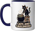 Black Cat Witch Cauldron Magic Mug