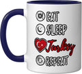 Eat Sleep Turkey Repeat Vintage Mug