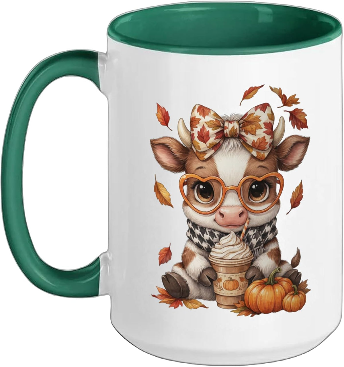 Highland Cow Coquette Pumpkin Spice Autumn Fall Ceramic Mug