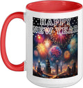 Fireworks New Year Ceramic Mug