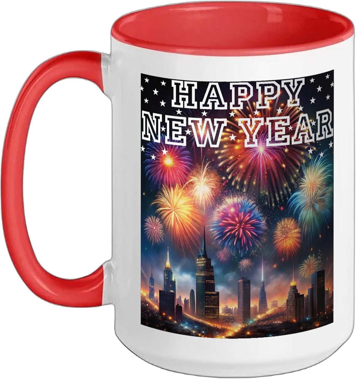 Fireworks New Year Ceramic Mug
