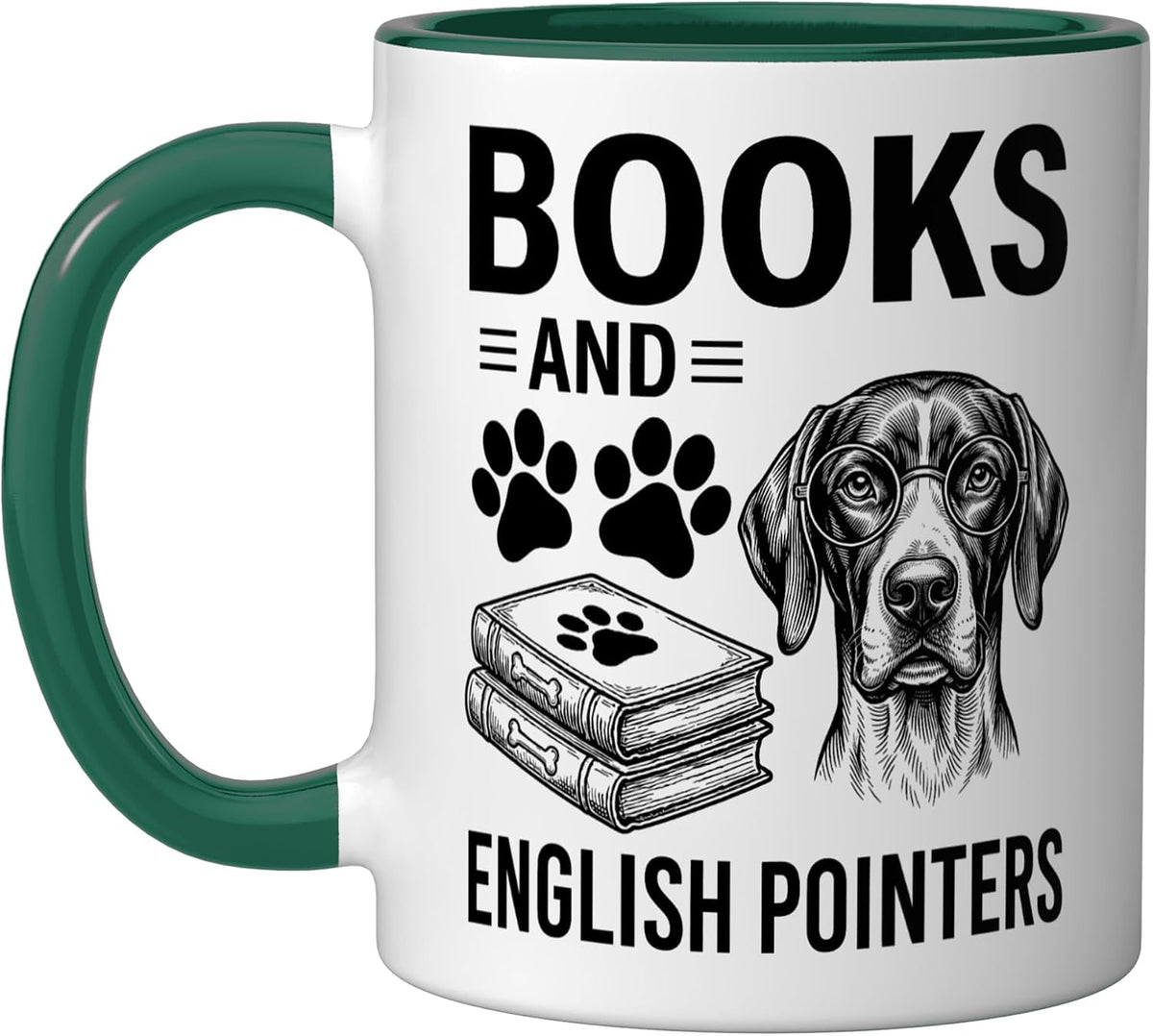 Books And English Pointers Funny English Pointer Ceramic Mug