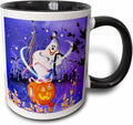Halloween Ghost and Pumpkin Ceramic Mug