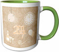 New Year 2017 Champagne Glasses Clock Ceramic Mug