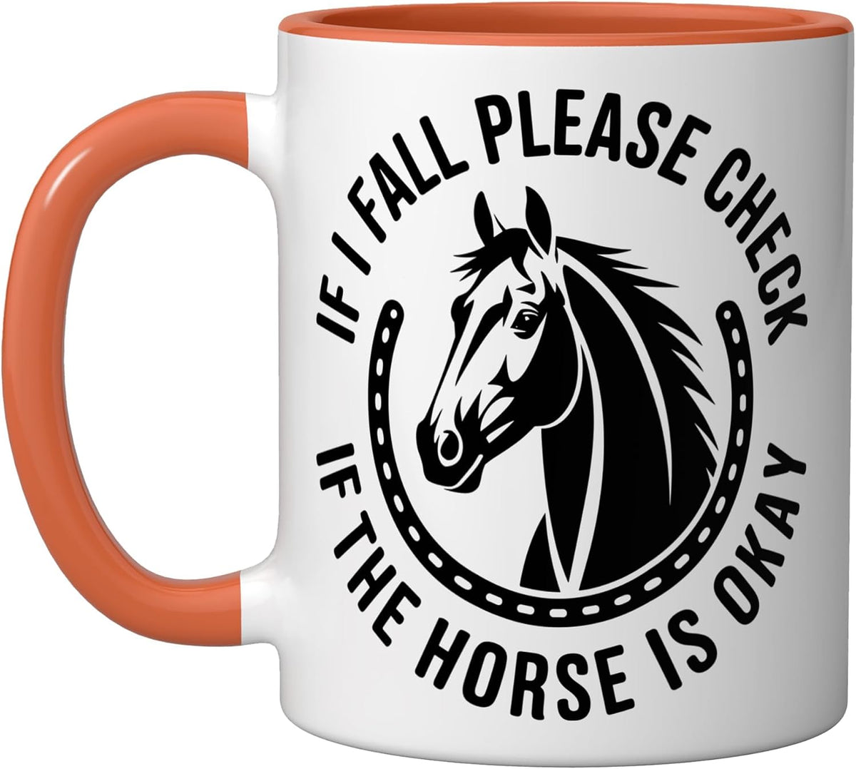 If I Fall Equestrian Funny Horseback Riding Ceramic Mug