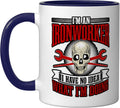 Ironworker Contractor Rodbuster Welder Tradesman Skull Halloween Mug