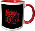 Vintage Style Merry Christmas Holiday Greeting Ceramic Mug