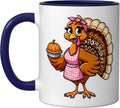 Turkey Pumpkin Pie Thanksgiving Ceramic Mug