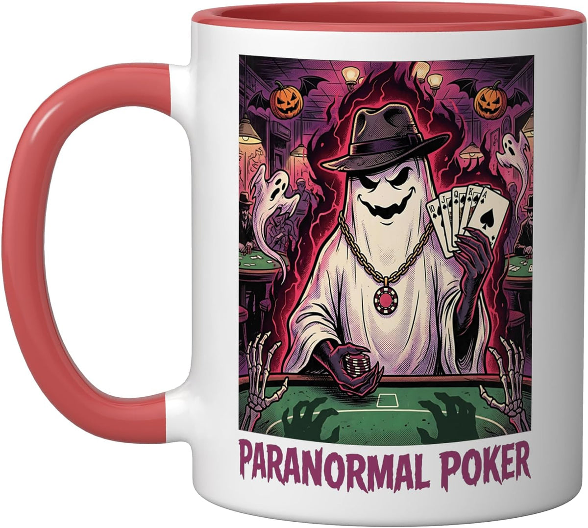 Poker Ghost Texas Holdem Player Casino Gambling Gambler Ceramic Mug