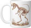 Vintage Dinosaur Skeleton Paleontology Ceramic Mug