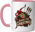 Christmas Archery Bow Arrows Holiday Target Ceramic Mug