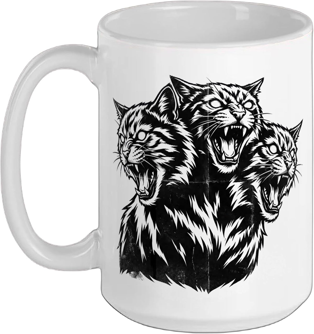 Cat Spooky Scary Halloween Cerberus Goth Horror Ceramic Mug