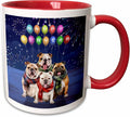 Happy New Year On Balloons With Group Ceramic Mug