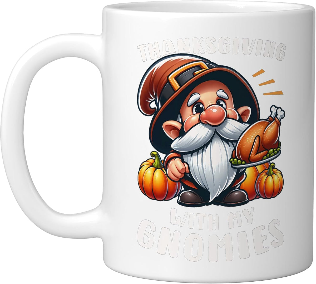 Thanksgiving Gnome Roast Turkey Ceramic Mug