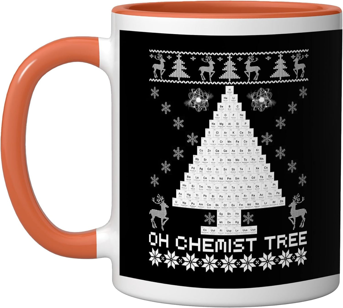 Chemist Tree Oh Chemistry Periodic Ugly Christmas Ceramic Mug