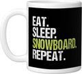 Eat Sleep Snowboard Repeat Snowboarder Christmas Ceramic Mug