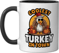 Coolest Turkey In Town Funny Thanksgiving Ceramic Mug