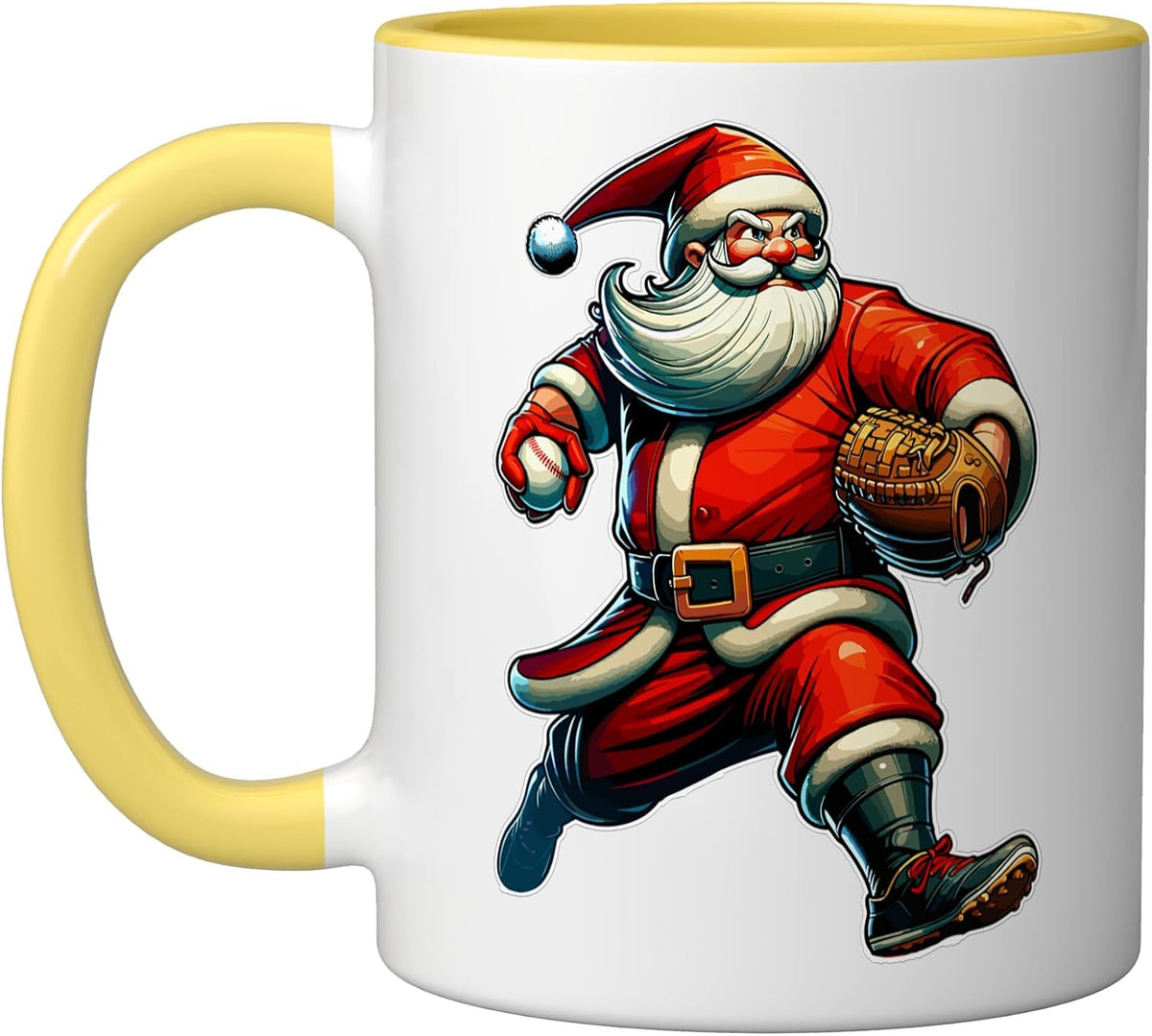 Santa Baseball Tree For Men Boys Christmas Hat Xmas Ceramic Mug