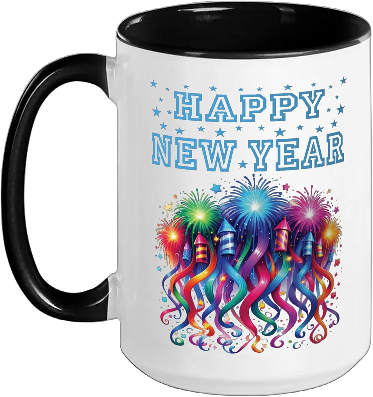 Fireworks New Year Ceramic Mug
