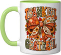 Thanksgiving Grateful Fall Bow Light Ceramic Mug