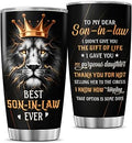 Funny Son-In-Law Gift , Crown Lion Design Stainless Steel Travel Mug