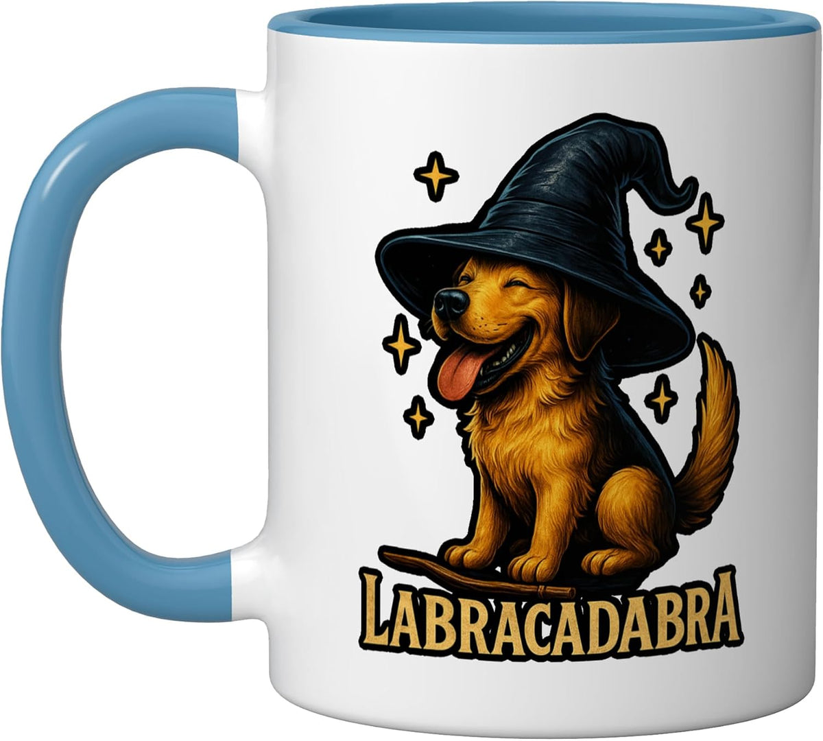Labrador Dog Pun Labracadabra Witch Labrador Ceramic Mug