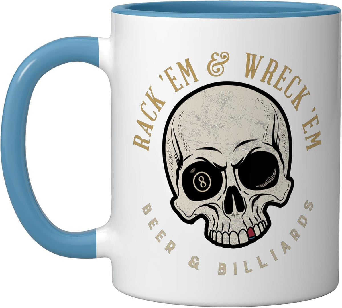 Pool Player Billiard Enthusiast Fun Ball Skull Ceramic Mug